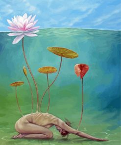 Surrealist Flowers Woman Diamond Painting