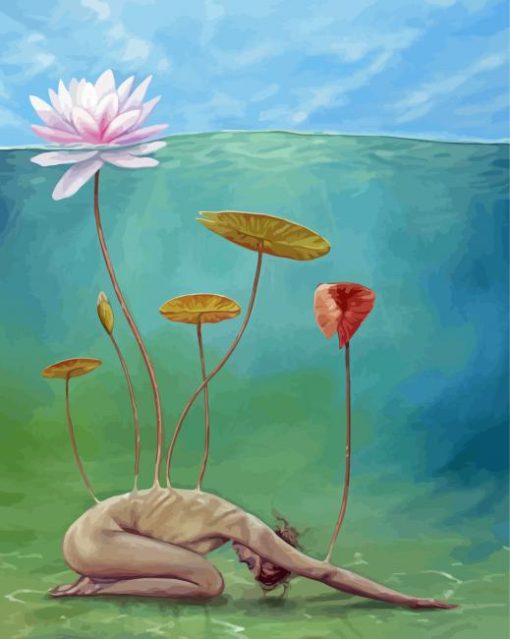 Surrealist Flowers Woman Diamond Painting