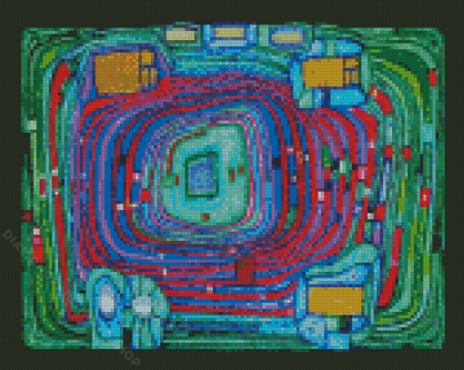 Switch Board By Hundertwasser Diamond Paintings