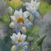 The White Lotus Flowers Diamond Paintings