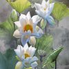 The White Lotus Flowers Diamond Painting