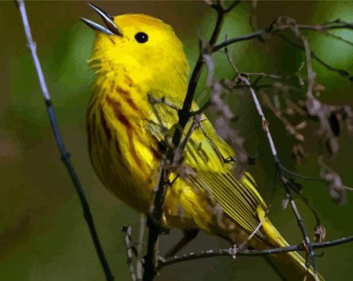 The Yellow Warbler Bird Diamond Painting