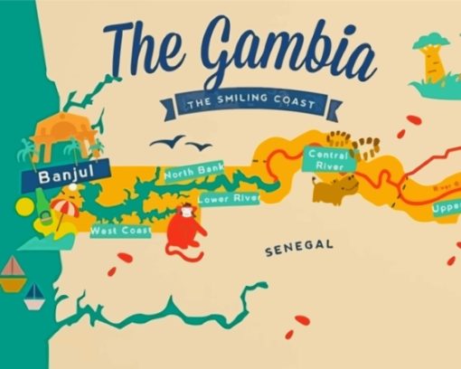 The Gambia Poster Diamond Painting