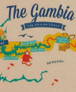 The Gambia Poster Diamond Paintings