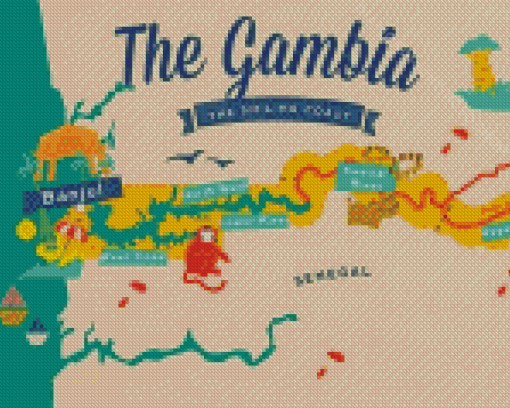 The Gambia Poster Diamond Paintings