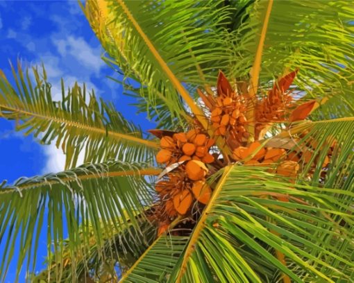 Tropical Coconut Tree Diamond Painting