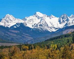 Twin Sisters Mountains Snow Diamond Painting