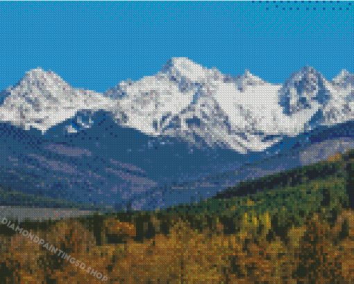 Twin Sisters Mountains Snow Diamond Paintings