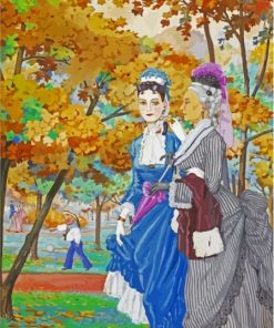 Two Victorian Ladies In The Park Diamond Painting