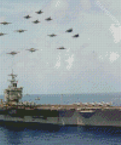 USS Enterprise Navy Aircraft Carrier Diamond Paintings