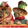 Victorian Animals Cats Diamond Painting