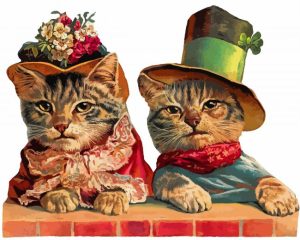 Victorian Animals Cats Diamond Painting