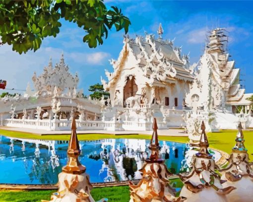 Wat Rong Khun White Temple Chiang Rai Diamond Painting