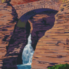 Watkins Glen State Park Waterfall Bridge Diamond Paintings