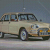 White Citroen Ami 8 Car Diamond Paintings