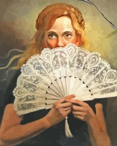 Woman With Fan Diamond Painting