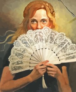 Woman With Fan Diamond Painting