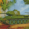 Ww2 Tank Art Diamond Paintings