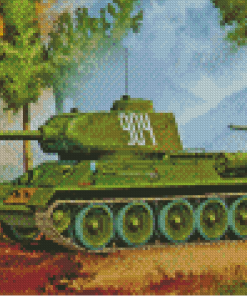 Ww2 Tank Art Diamond Paintings