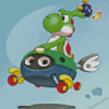 Yoshi Dinosaur Mario Kart Diamond Paintings