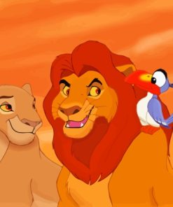 Zazu With Mufasa And Sarabi Lion King Diamond Painting
