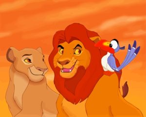 Zazu With Mufasa And Sarabi Lion King Diamond Painting