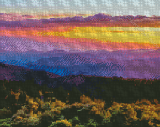 Aesthetic Blue Ridge Mountains Diamond Paintings