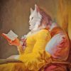 Aesthetic Book Cat Diamond Painting