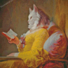 Aesthetic Book Cat Diamond Paintings