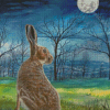 Aesthetic Moon Hare Diamond Paintings