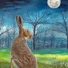 Aesthetic Moon Hare Diamond Painting