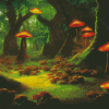 Aesthetic Mushroom Forest Diamond Paintings