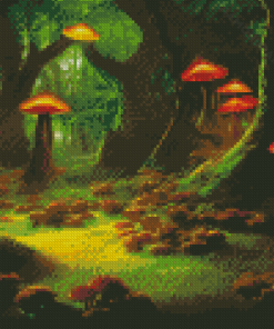 Aesthetic Mushroom Forest Diamond Paintings