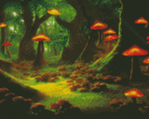 Aesthetic Mushroom Forest Diamond Paintings