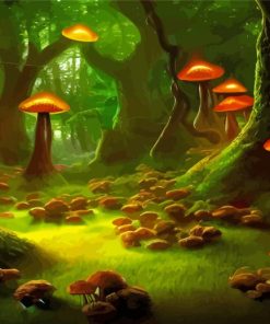Aesthetic Mushroom Forest Diamond Painting