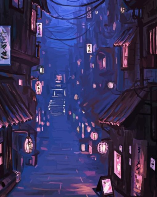 Aesthetic Night Street Diamond Painting