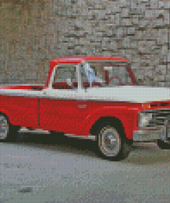 Aesthetic Red Ford F100 Diamond Paintings