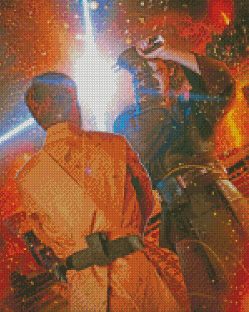 Andreas Bazylewski Anakin vs Obi-Wan Station Diamond Paintings