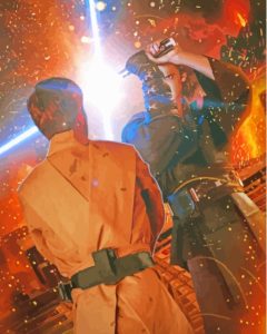 Andreas Bazylewski Anakin vs Obi-Wan Station Diamond Painting