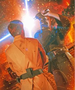 Andreas Bazylewski Anakin vs Obi-Wan Station Diamond Painting