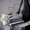 Black And White Rose Flower Diamond Painting