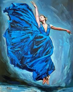 Blue Ballerina Dancing Diamond Painting