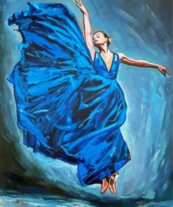 Blue Ballerina Dancing Diamond Painting