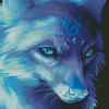 Blue Neon Fox Diamond Paintings