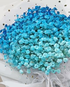 Blue Baby Breath Bouquet Diamond Painting