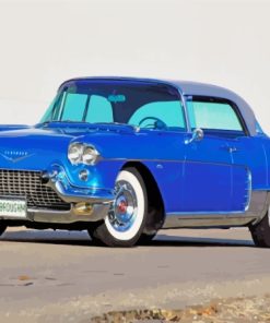 Blue Classic Cadillac Eldorado Car Diamond Painting
