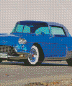 Blue Classic Cadillac Eldorado Car Diamond Paintings