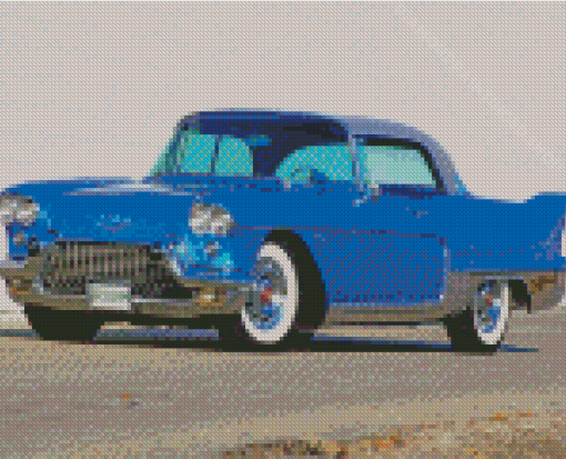 Blue Classic Cadillac Eldorado Car Diamond Paintings