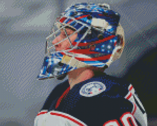 Blue Jackets Goalie Elvis Merzļikins Diamond Paintings