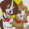 Cartoon Dog And Cat Diamond Paintings